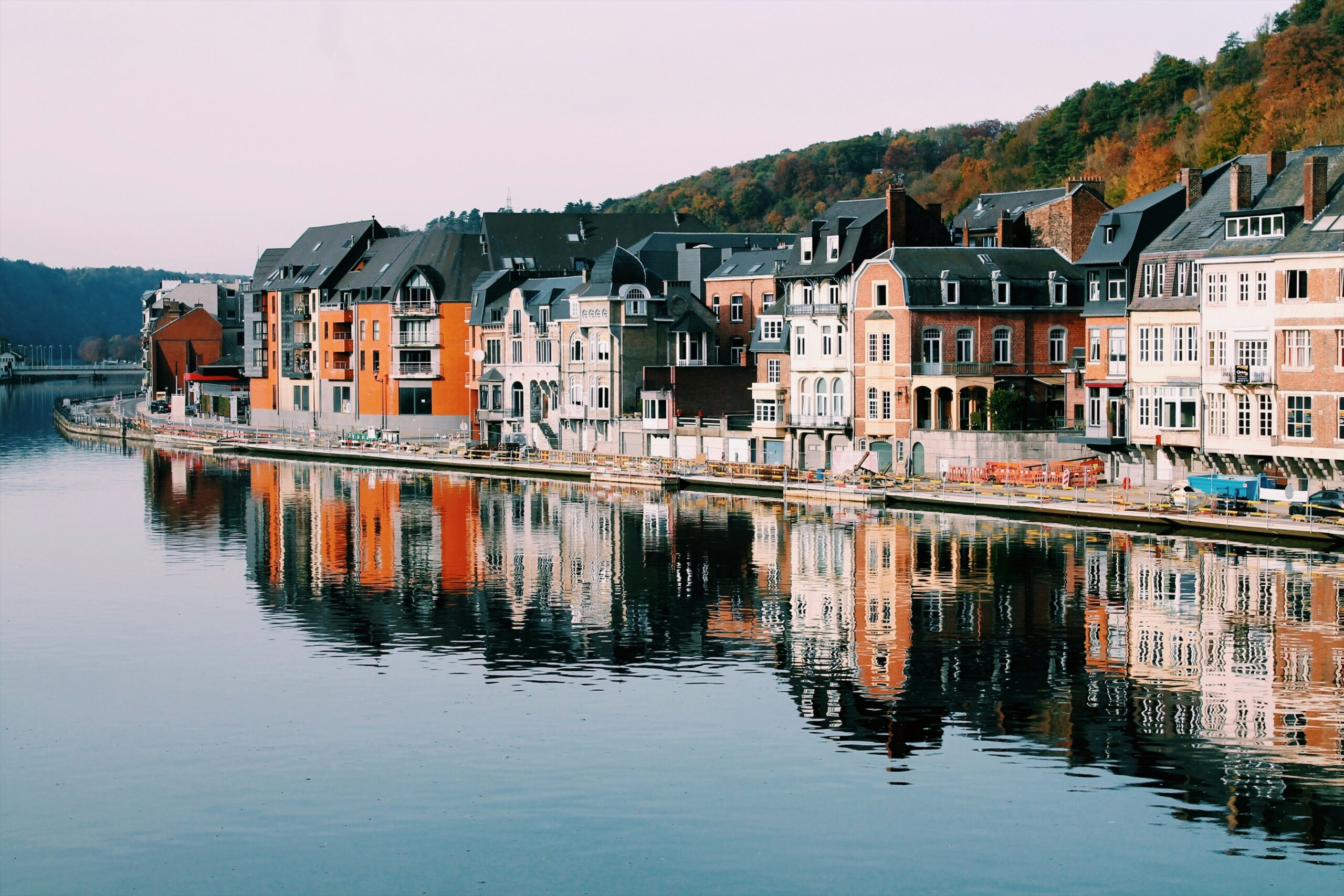 Row of seaside houses in Belgium