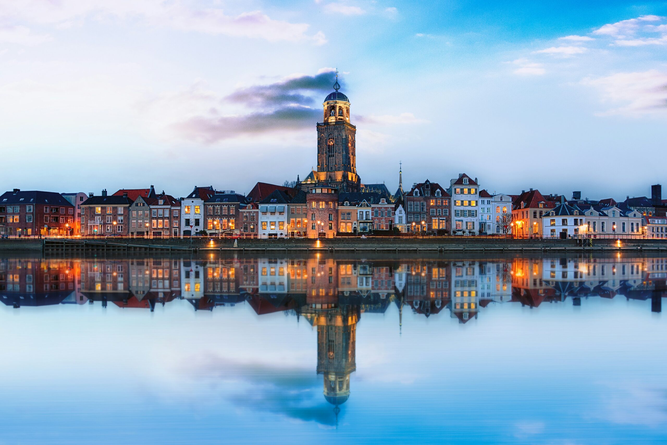 Architecture along the sea in the Netherlands